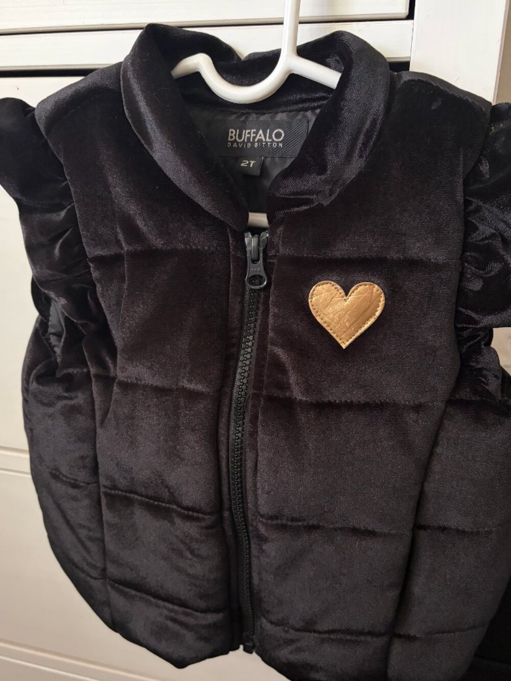 Buffalo David Bitton Toddler Girl Black Vest Size 2T